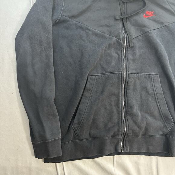 Nike Hoodie Sweatshirt Mens Large Black Tech Fleece Windrunner Full Zip - Picture 8 of 11